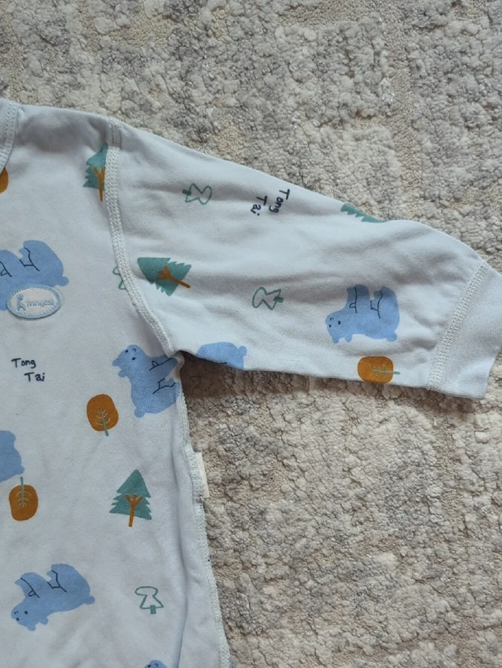 Tong Tai Blue Bear-Print Baby One-Piece Size 12 Months